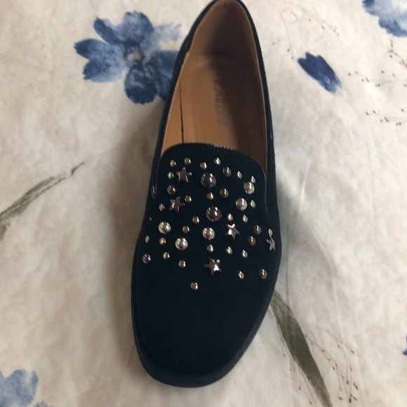 Pazzle Shoes - Black Flats studded size 6.5 Brand New no box